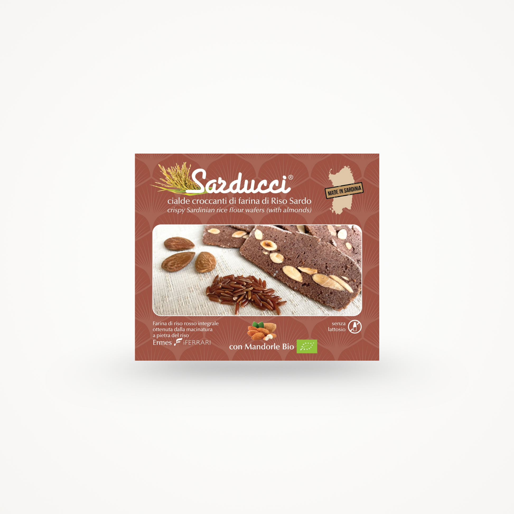 Sarducci di farina di riso Rosso Ermes e Mandorle Bio 120g